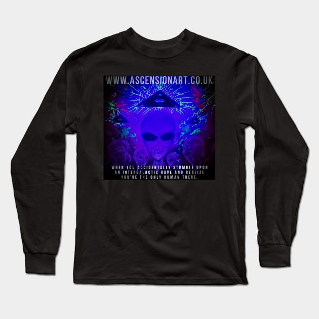 Intergalactic Rave Long Sleeve T-Shirt by WWW.ASCENSIONART.CO.UK